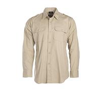 Mil-Tec Feldhemd RipStop beige, Größe S, Herren, Baumwolle