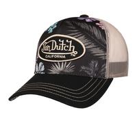 Von Dutch Tropical Trucker Cap Basecap Baseballcap Truckercap Meshcap Damen/Herren - Snapback, mit Schirm, Schirm Frühling-Sommer Herbst-Winter Frühjahr Sommer Herbst Winter - One Size schwarz