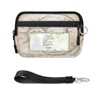 TropicalLife Boho Sun Moon Geldbörse für Damen, Herren, Kinder, Mädchen, Jungen, Boho-Geldbörse, Mini-Reißverschluss, Kartenetui mit Ausweisfenster, leicht, tragbar, kleine Münzkarten-Organizer-Tasche