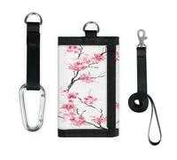 TropicalLife Cherry Blossom Flower Wallet Slim Small Pocket Money Organizer Bag Cherry Lightweight Portable Change Purse