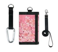 TropicalLife Cherry Blossom Pink Wallet Slim Small Pocket Money Organizer Bag Cherry Lightweight Portable Change Purse