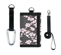 TropicalLife Cherry Blossom Wallet Slim Small Pocket Money Organizer Bag Cherry Flowers Lightweight Portable Change Purse