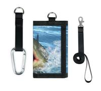 TropicalLife Great White Shark Ocean Wallet Slim Small Pocket Money Organizers Bag Shark Lightweight Portable Change Purse