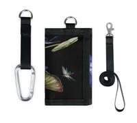 TropicalLife Lotus Dragonflie Wallet Slim Small Pocket Money Organizers Bag Lotus Flower Lightweight Portable Change Purse