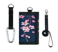 TropicalLife Pink Cherry Blossom Wallet Slim Small Pocket Money Organizer Bag Cherry Lightweight Portable Change Purse