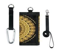 TropicalLife Round Art Mandala Wallet Slim Small Pocket Money Organizer Bag Mandala Lightweight Portable Change Purse