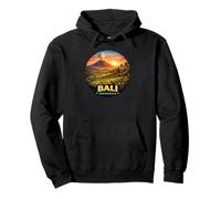 Tropische Bali Indonesien Reisterrassen Vulkan Design Pullover Hoodie