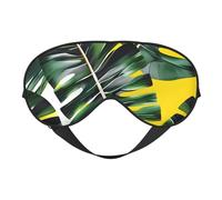 Tropische Bananenpalmenblätter Augenmaske, Schlafmaske für Männer und Frauen, 100% Verdunkelung, kein Druck auf die Augen, weich und atmungsaktiv