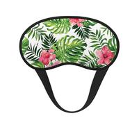 Tropische Blätter Druck verstellbare Augenabdeckung zum Schlafen, bequeme, druckfreie und atmungsaktive Schlafmasken