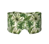Tropische Blätter Sommergrün, Vollständige Augenabdeckungen, lichtblockierende Augenmaske, Schlafaugen- und Ohrenschützer