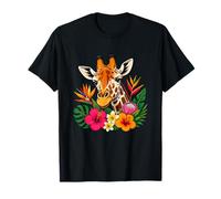 Tropische Blumen Safari Giraffe Summer Vibes T-Shirt