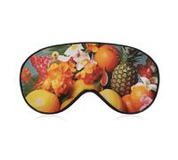 Tropische Früchte und Blumen Augenmaske Schlafmaske Augenmasken für Schlaf Schlafmasken für Frauen Männer Schlafmaske Reise Augenmaske Schlafmaske Verdunkelung Lustige Schlafmaske Niedliche