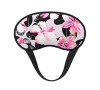 Tropische Hibiskusblüten mit schwarzen Blättern,Vollständige Augenabdeckungen, lichtundurchlässige Schlafmasken, Verdunkelungs-Augenschützer