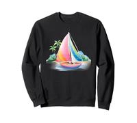 Tropische Insel-Ozeankreuzfahrt mit Regenbogensegelboot Sweatshirt