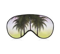 Tropische Palmen-Augenmaske, seitliche Schlafmaske, leichte Augenbinde, Schlafmaske, Nasenpolster und Gummiband für Kinder, Frauen und Männer