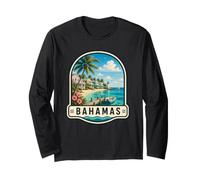 Tropischer Paradiesstrand auf den Bahamas Langarmshirt