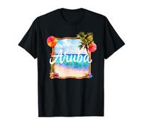 Tropisches, hübsches Aruba-Thema, Strand, Sonne, Meer, Urlaub, Spaß T-Shirt