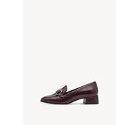 Slipper TAMARIS, Damen, Gr. 38, rot, Lederimitat, gemustert, leicht glänzend, festlich, Schuhe Slipper, Slipper, Abendschuh mit eleganter Zierschnalle (66921854-38) rot
