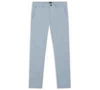 BOSS Slim-Fit Hose aus überfärbtem elastischem Satin - Style Chino_slim, 50510933 Hellblau 36/34