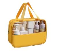 Trousse De Maquillage - 30 X 21,5 X 10 Cm, Trousse De Maquillage De Voyage | Trousses De Toilette Portables Imperméables Organisateur À Glissière | Support De Fenêtre Transparent En Cuir PU PVC | Pour