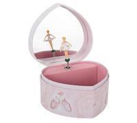 Trousselier 6230974 Musikspieluhr in Herz-Form, Ballerina, nachtleuchtend, Spieldose für Kinder, Rosa