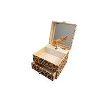 Trousselier 6260966 Schmuckkästchen für Kinder, Leopard, Spieluhr mit Musik