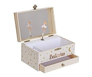 Trousselier - Ballerina der Film - Musikschmuckdose - Spieluhr - für junge Mädchen - Phosphoreszierend - Leuchtet im Dunkeln - Musik Schwanensee - Farbe elfenbein
