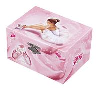 Trousselier - Ballerina - Musikschmuckdose - Spieluhr - Ideales Geschenk für junge Mädchen - Phosphoreszierend - Leuchtet im Dunkeln - Musik Menuett von Mozart - Farbe rosa