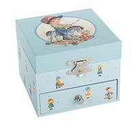 TROUSSELIER - Eschaukelpferd - Kindheitserinnerungen - Schatzkiste & Musikschmuck - Spieluhr - Ideales Kindergeschenk - Musik Serenade von Schubert - Farbe Himmelblau