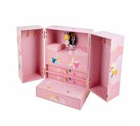 Trousselier - Prinzessin - Große Musikschmuckdose - Spieluhr - Schrank - Ideales Geschenk für junge Mädchen - Menuettmusik von Mozart - Farbe rosa