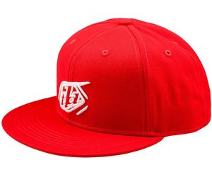 Troy Lee Designs Flat Bill Badge Snapback Kappe, rot für Männer