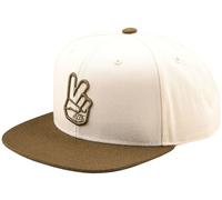 Troy Lee Designs Flat Bill Peace Snapback Cap, weiss-grün für Männer