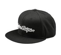 Troy Lee Designs Flat Bill Snapback Cap Signature One Size black