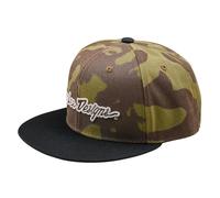 Troy Lee Designs Flat Bill Snapback Cap Signature One Size olive camo