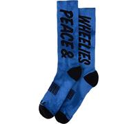 Troy Lee Designs Peace & Wheelies Perfomance Socken, schwarz-blau, Größe L XL für Männer