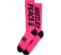 Troy Lee Designs Peace & Wheelies Perfomance Socken, schwarz-pink, Größe S M für Männer