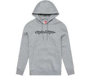 Troy Lee Designs Signature Hoodie, schwarz-grau, Größe L für Männer