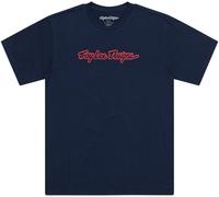Troy Lee Designs Signature Kurzarm T-Shirt, rot-blau, Größe 2XL für Männer