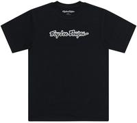 Troy Lee Designs Signature Kurzarm T-Shirt, schwarz-weiss, Größe S für Männer