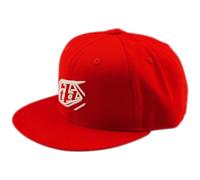 Troy Lee Designs Flat Bill Badge Snapback Kappe, rot, Einheitsgröße