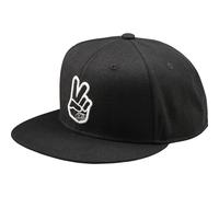 Troy Lee Designs Flat Bill Peace Snapback Cap, schwarz für Männer