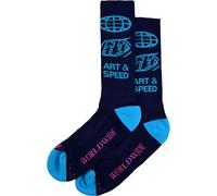 Troy Lee Designs Worldwide Perfomance Socken, schwarz-blau, Größe L XL für Männer