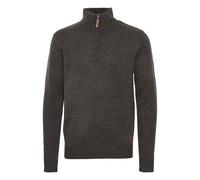 11 Project PRNoan Herren Strickpullover Troyer Grobstrick Pullover mit Reißverschluss, Größe:2XL, Farbe:Dark Grey Melange (1940071)