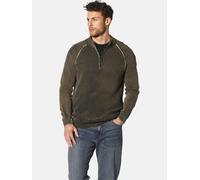 Troyer BABISTA "Pullover TILZIANO" Gr. M, braun, Herren, Obermaterial: 100% Baumwolle CO., unifarben, Pullover, im Used-Look (26389423-M) braun