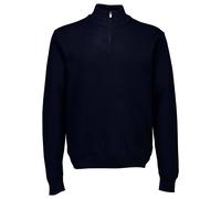 Troyer BISON "Troyer Comfort Fit", Herren, Gr. 3XL, blau (navy), Obermaterial: 52% Viskose, 25% Polyester, 23% Polyamid, unifarben, hoch geschlossener Ausschnitt, Pullover Troyer (57909311-XXXL) navy