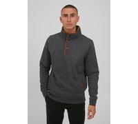 Troyer BLEND "BHAchilias", Herren, Gr. L, charcoal, Sweatware, 60% Baumwolle, 40% Polyester, unifarben, regular fit, ohne Ausschnitt, eingesetzt, Pullover Troyer, Sweatshirt mit Stehkragen (74395956-L