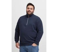 Troyer BLEND "BHAliere Big & Tall", Herren, Gr. 4XL, marineblaus, Sweatware, 60% Baumwolle, 40% Polyester, unifarben, regular fit normal, Rundhals, eingesetzt, Pullover Troyer, Stilvoller Sweat-Troyer