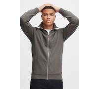 Troyer BLEND "BHAlio", Herren, Gr. S, pewter mix, Sweatware, 60% Baumwolle, 40% Polyester, unifarben, regular fit normal, ohne Ausschnitt, eingesetzt, Pullover Troyer, Sweatshirtjacke mit zwei Eingrif