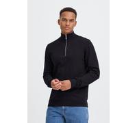 Troyer BLEND "BHBryan", Herren, Gr. S, schwarz beauty, Feinstrick, 70% Baumwolle, 30% Nylon, unifarben, normal normal, hoch geschlossener Ausschnitt, Pullover Troyer, Stilvoller Troyer mit Reißverschl