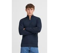 Troyer BLEND "BHCassri", Herren, Gr. 3XL, marineblaus, Feinstrick, 100% Polyester, meliert, Basic, normal normal, hoch geschlossener Ausschnitt, Pullover Troyer, Stilvoller Troyer mit Reißverschluss (